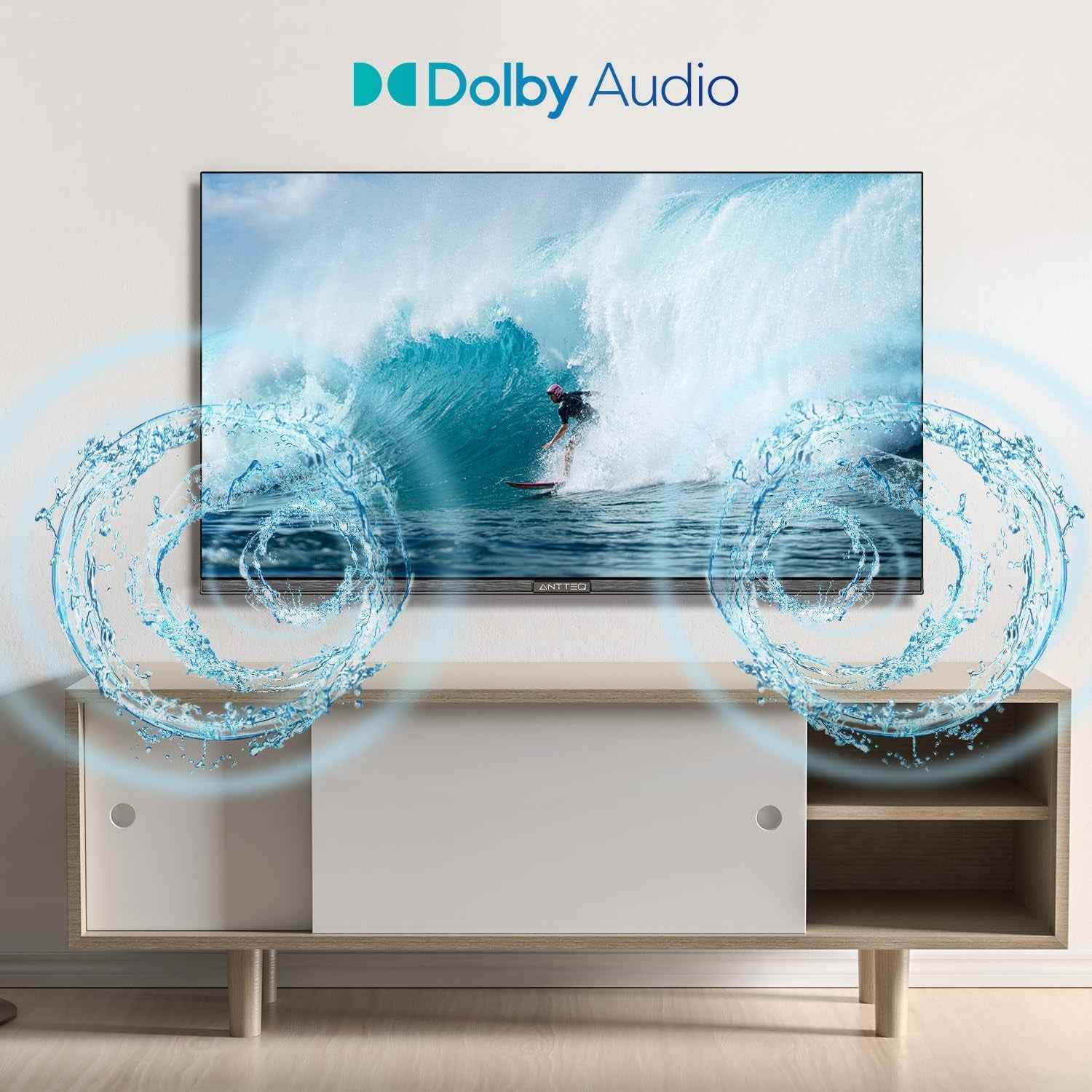 E32-AH1Q1L TV 32 Pouces Télévision 80Cm LED HD Ready, Sans Lunette, Avec Triple Tuner (DVB-T/T2-C-S/S2), HDMI, Usb-Media Player, Dolby Audio, Essential Series