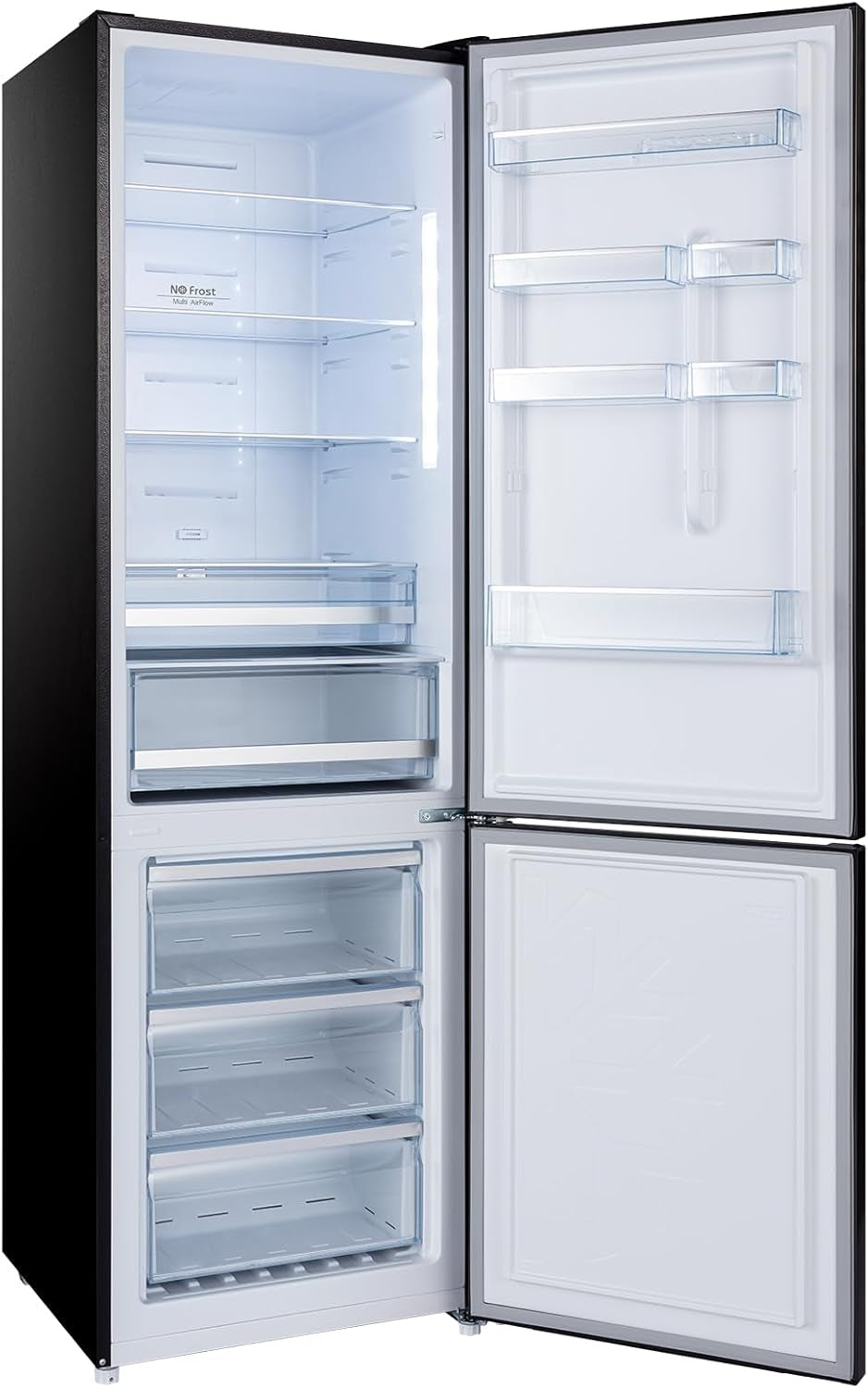 Réfrigérateur Congélateur Combiné, 356 L(260 +96 L) Total, Sans Givre, Bac À Légumes, Tiroirs Profonds, Mode Vacances, Alarme De Porte, Garantie 12 Ans Pour Compresseur, Inox FBM351LEI42