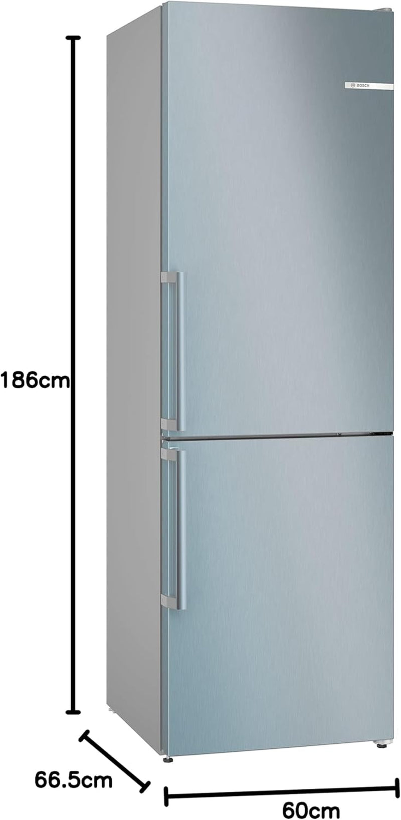 KGN36VLDT Série 4 Réfrigérateur Combiné Pose-Libre - 321 L - 186 X 60 (H X L) - Inox