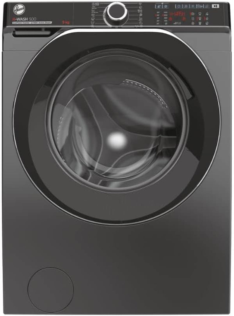 Lave-Linge Hublot  H-WASH 500 HWP49AMBCR/1-S - 9 Kg - Induction - 1400 Trs/Min - Classe a - Connecté - Vapeur - Anthracit