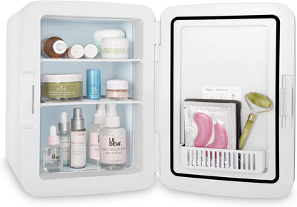 Cooluli Mini Réfrigérateur 10 L Pour Chambre À Coucher, Voiture, Bureau Et Dortoir Universitaire – Refroidisseur Portable Et Réchauffeur 12 V Pour Nourriture, Boissons, Soins De La Peau, Beauté Et