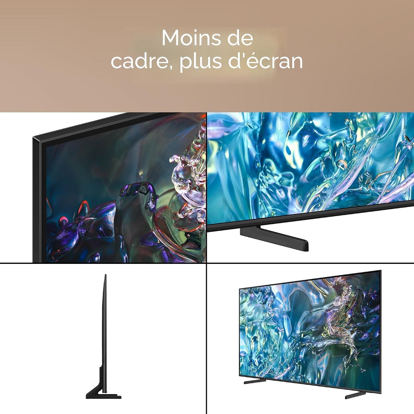 TV QLED 4K 2024 75Q60D Smart TV De 75" Avec plus D'1 Milliard De Couleurs, Couleurs Certifiées, Le Meilleur Smart TV Et Contrôlez Votre Maison Avec Smartthings