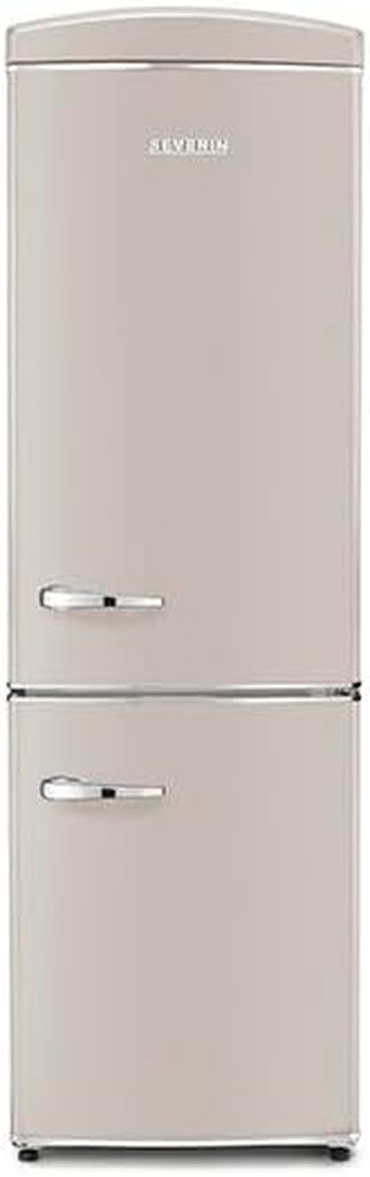 Réfrigérateur Congélateur Combiné Total Nofrost, Pose Libre, Largeur 60 Cm, 315 L, Classe E, Veggibox Inclus, Rétro, Crème, RKG 8999