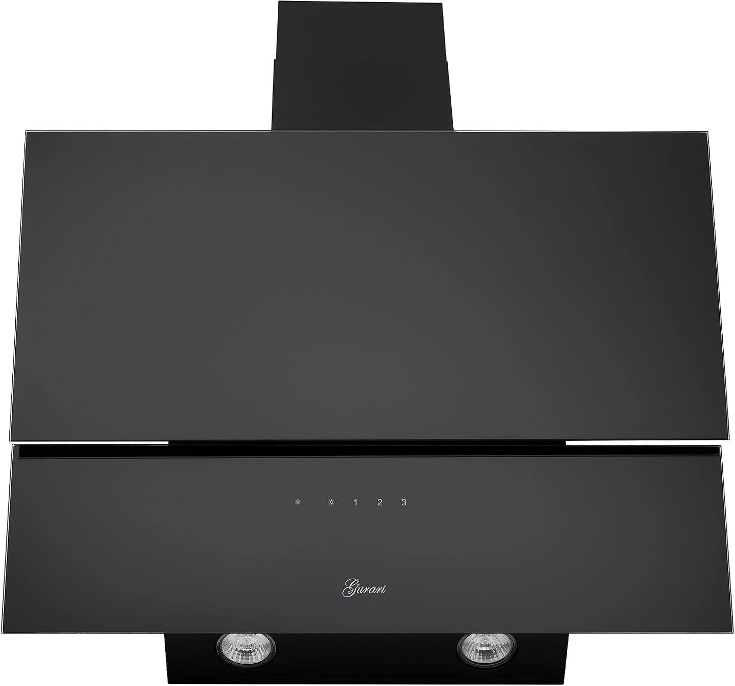 GCH D 268.6 BL Prime, Hotte Murale 60 Cm, Verre Noir, 1000M³/H, Télécommande, Tuyau Inclus