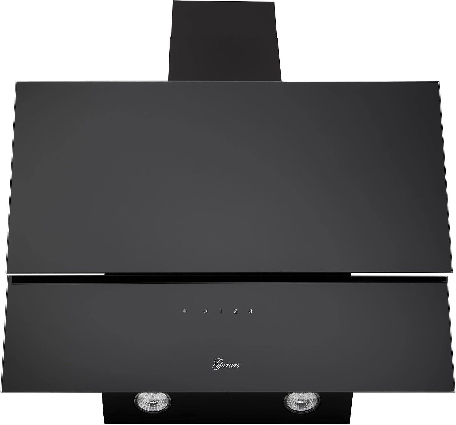 GCH D 268.6 BL Prime, Hotte Murale 60 Cm, Verre Noir, 1000M³/H, Télécommande, Tuyau Inclus