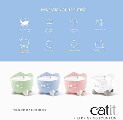 Pixi Fontaine À Eau Pour Chat 2,5 L Rose