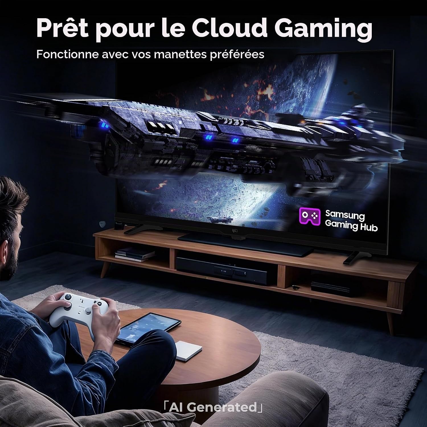 40 Pouces (102 Cm) Smart TV 1080P Full HD Tizen OS, Gaming Hub HDR 10 | Dolby Audio, HDMI, Miracast, Commande Vocale, 350+ Chaînes TV Gratuites,Téléviseur À Écran Plat