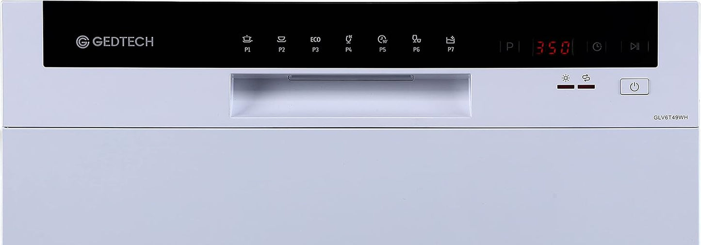 - Lave Vaisselle GLV - 6/9/12 Couverts - 49 Db - Départ Différé (6 Couverts, Blanc)