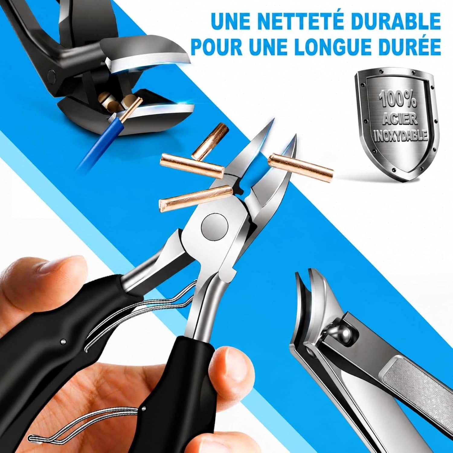 Coupe-Ongle Professionnel Pour Ongles D'Orteils Épais | Coupe Ongle Pied Pour Personnes Âgées, Pince Coupe Ongles Pour Les Pieds Incarnés, Design Tête Inclinée Et Long Manche