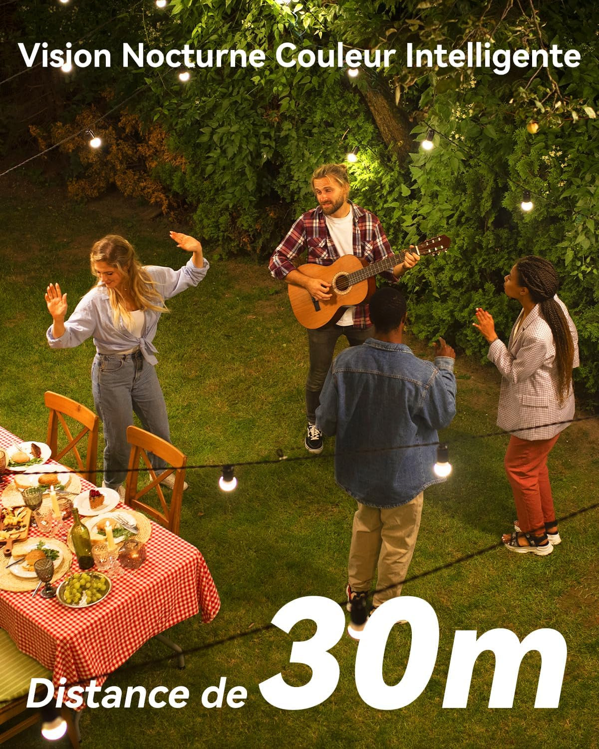3K(5MP) Lot De 2 Caméras Surveillance Wifi Extérieure 360° | Vision Nocturne Couleur 30M, Détection De Personne/Véhicule, Suivi Intelligent, IP66, Wifi 2.4Ghz/Wifi 6,Audio Bidirectionnel