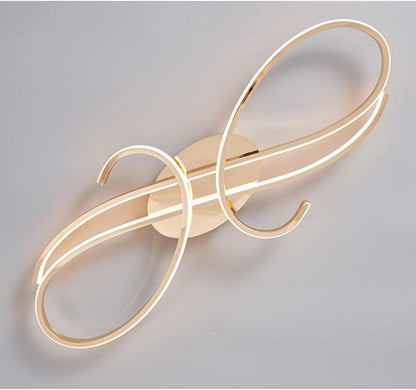 LED Design Plafonnier Salon Moderne Lustre Dimmable Salle À Manger Lustre Salle À Manger, Chambre À Coucher, Salon Métal Chromé Plafonnier (Or, L60Cm)