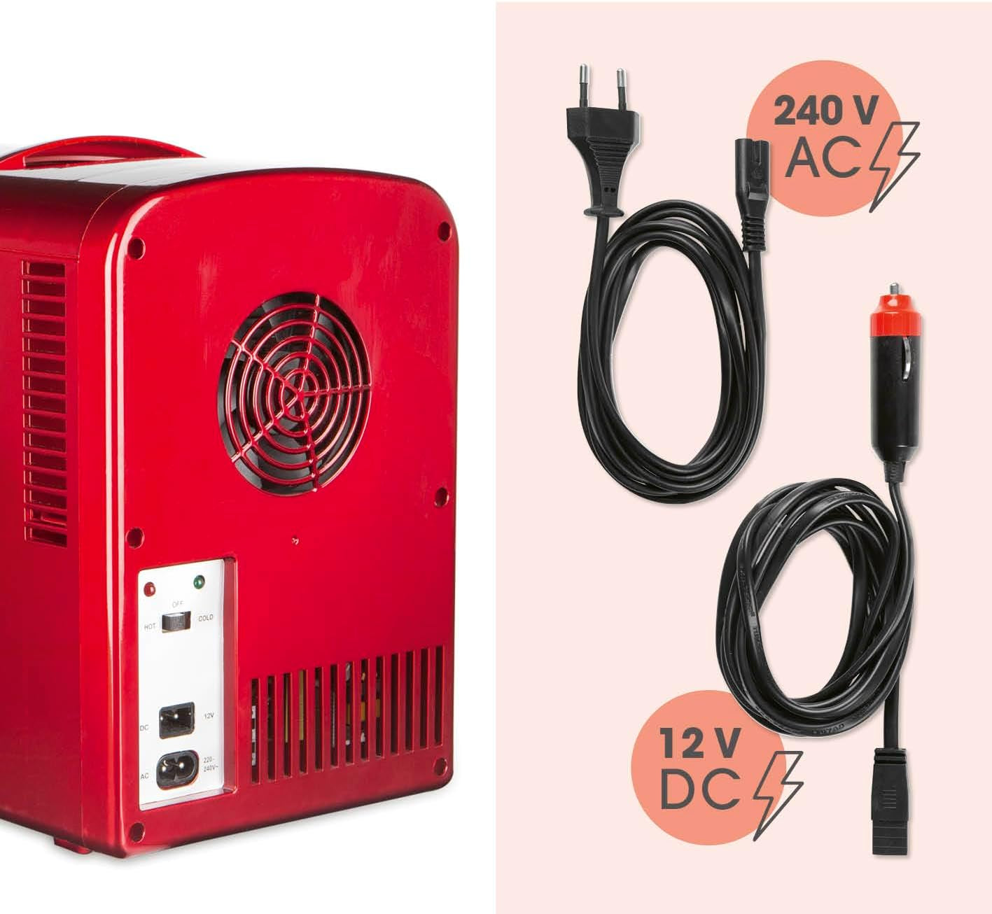 Gourmetmaxx Mini-Réfrigérateur Au Design Rétro | Minibar Adapté À La Bière Ou Aux Snacks | Réfrigérateur À Boissons Également Idéal Pour Les Cosmétiques Ou Le Maquillage | 45 W [Rouge]