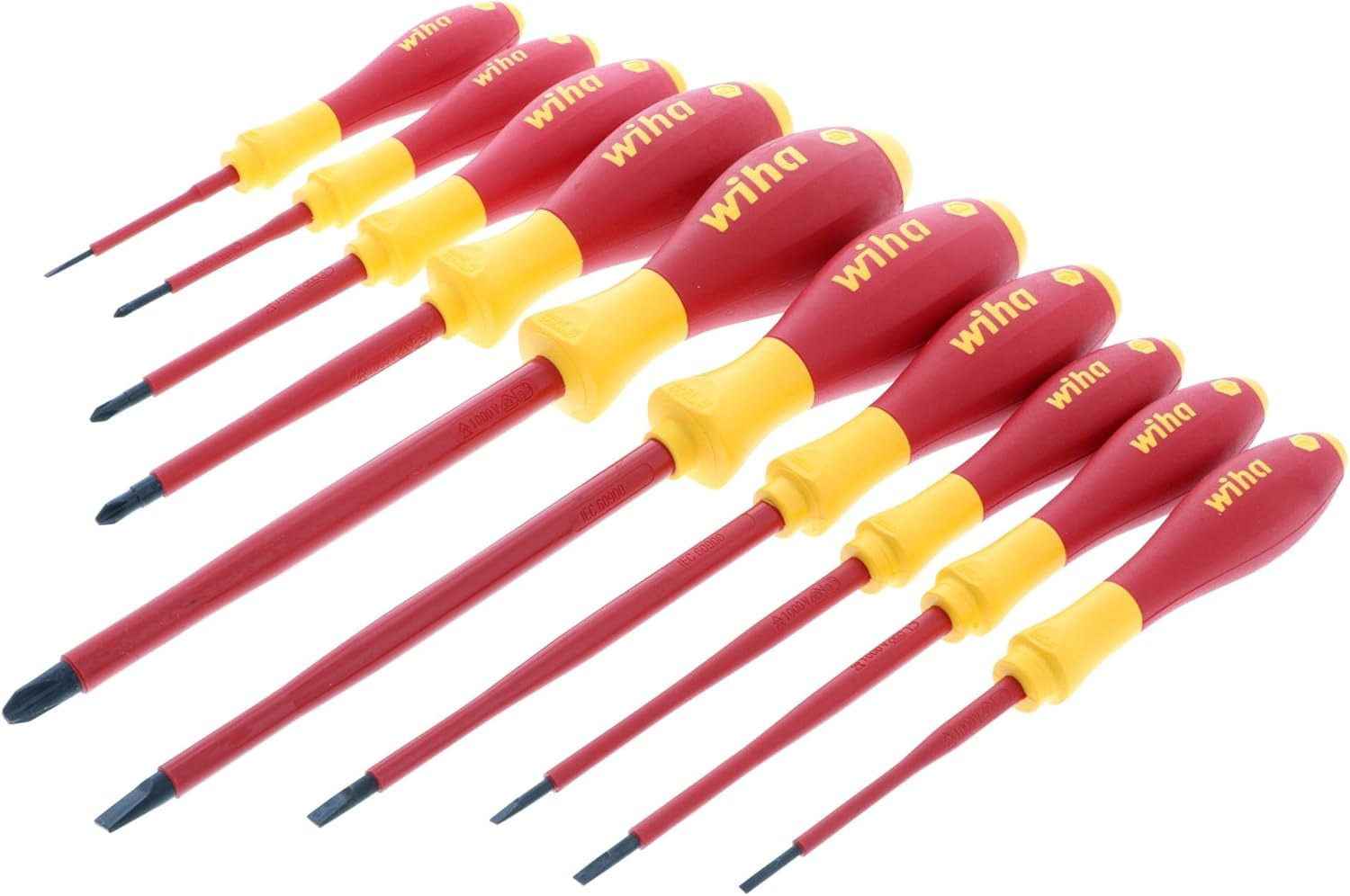 - 32093 - Lot De 10 Tournevis Isolés À Fente Et Phillips, 1000 V