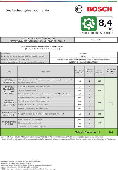 SMS2ITW12E - Série 2, Lave-Vaisselle Pose Libre - 60Cm - Home Connect - 12 Couverts - Moteur Ecosilence - Blanc