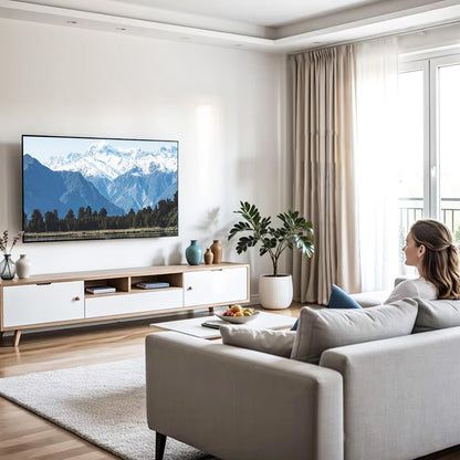 Support Mural Fixe Pour 2021 Samsung TV, Micro Gap Support Mural TV Pour Téléviseurs 43-85 Pouces Neo QLED, QLED and Crystal UHD Avec Capacité Max De 60Kg VESA Max De 1700X800Mm