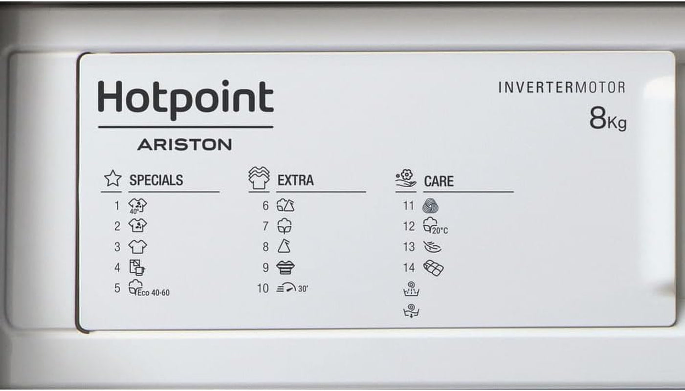 HOTPOINT ARISTON Lave Linge Encastrable BIWMHG81485EU, 8 Kgs, 1400Tr/Mn,