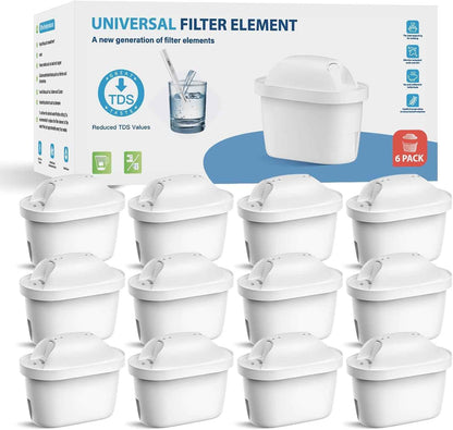 Filtre À Eau De Rechange Pour Bouilloire Brita® Marella® - Cartouches Filtrantes À Eau Compatibles Avec Maxtra+® plus Maxtra Pro® All-In-1, Réduit Les TDS, Les Impuretés (12)