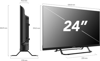 TV LED HD 24' (60 Cm) 24HV02V Smart TV VIDAA - Molotov, Netflix, Prime Video, Disney+, Youtube, Plex - 3Xhdmi - 2Xusb - Mode Hotel (24")