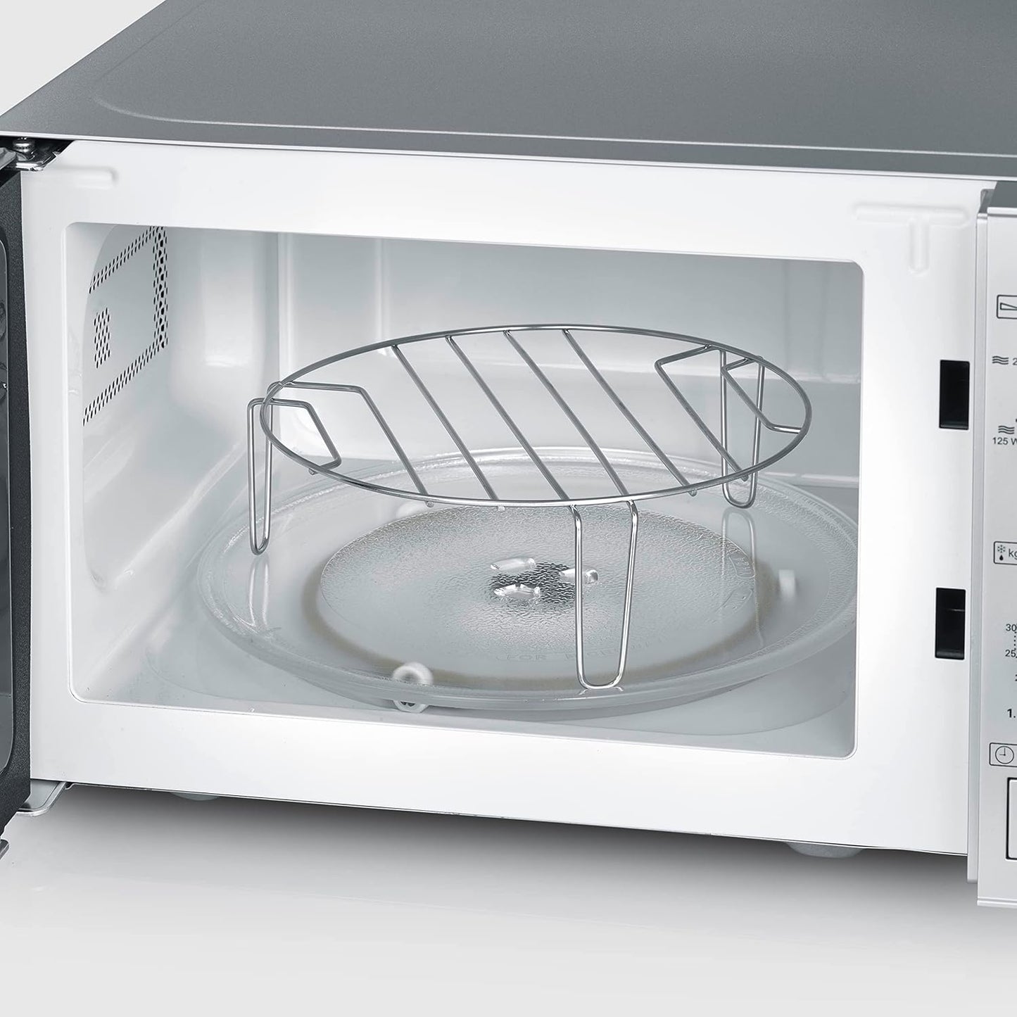 Four À Micro-Ondes Gril 20 L, Four Micro-Onde Avec 9 Niveaux De Puissance, Jusqu'À 1000 W, Micro-Onde Avec Grille, Minuteur 35 Min, Plateau Tournant Amovible (Ø 25,4 Cm), Argent, MW 7900