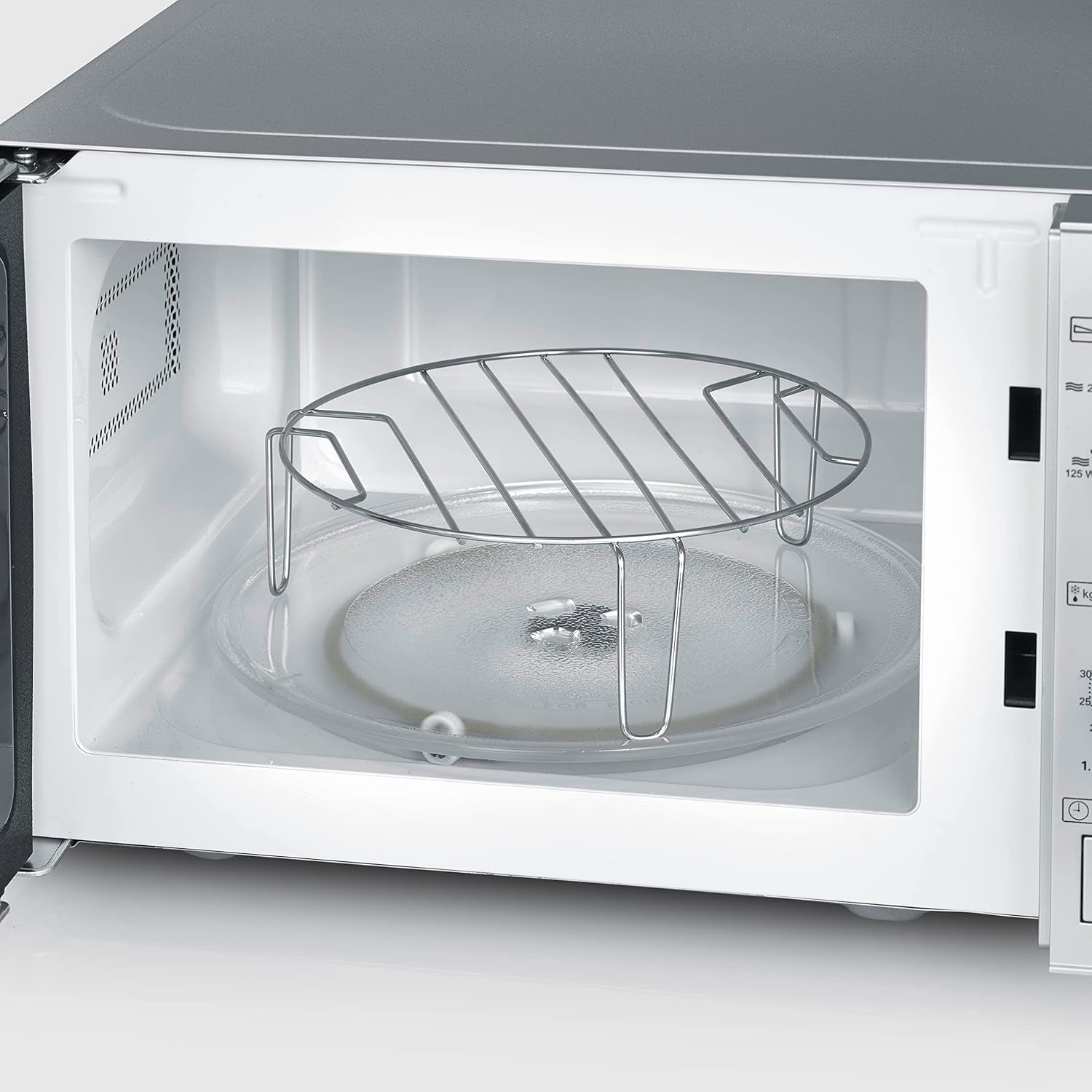 Four À Micro-Ondes Gril 20 L, Four Micro-Onde Avec 9 Niveaux De Puissance, Jusqu'À 1000 W, Micro-Onde Avec Grille, Minuteur 35 Min, Plateau Tournant Amovible (Ø 25,4 Cm), Argent, MW 7900