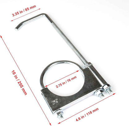 Pince D'Échappement Robuste Avec Support Universel, Support Universel Sur Support D'Échappement, Lot De 2 (7 Cm)
