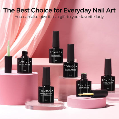 Vernis Semi Permanent Pastel, 6 Couleurs Macaron Bonbon Doux Rose Bleu Jaune Violet Vert Vernis Gel UV Été, Soak-Off UV/LED Gel Cadeau Pour Onglerie DIY Home, 8ML