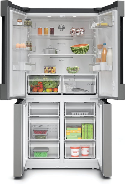 KFN96VPEA - Série 4 Réfrigérateur Multi-Portes Congélateur En Bas - 605 L - 183 X 91 (H X L) - Inox anti Trace De Doigts