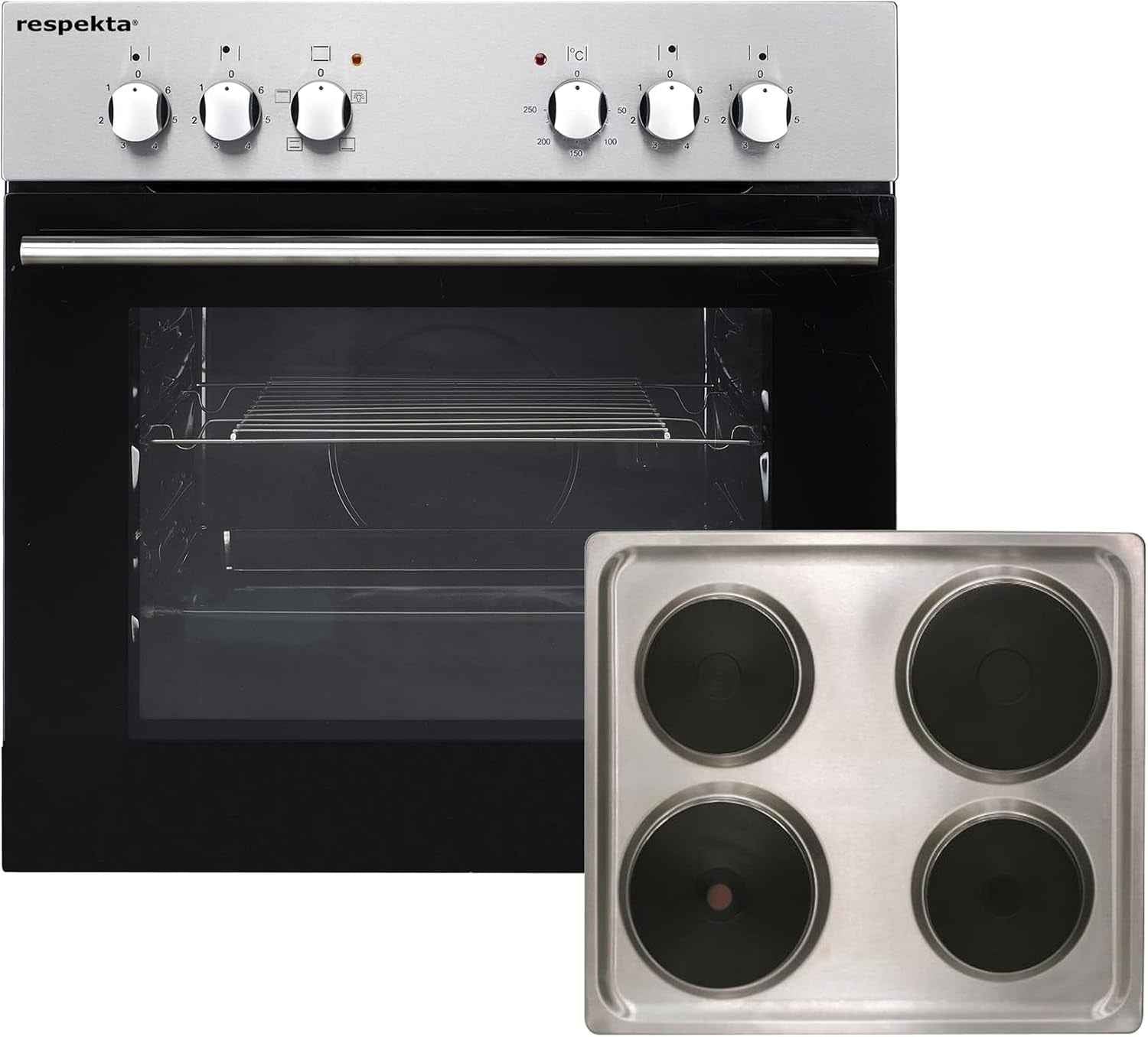 Kit De Cuisinière Encastrable En Acier Inoxydable/A / 59 Litres / 6 Niveaux De Cuisson/Plaque De Cuisson Avec Plaque De Cuisson Rapide / 3 Modes De Chauffage / EB6000SETIXN