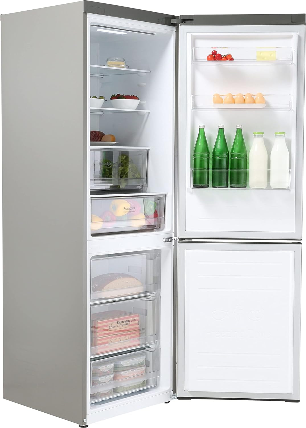 GBB61PZHMN Réfrigérateur-Congélateur Autoportante 341 L E Acier Inoxydable