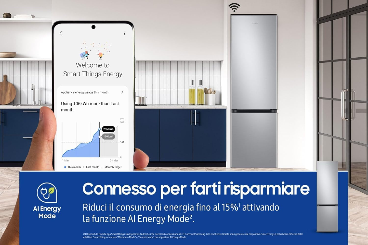 R�FRIG�RATEUR COMBIN� RB38C603DSA 390L H203CM D CONNECTE NO FROST ECRAN INTERNE METAL GREY