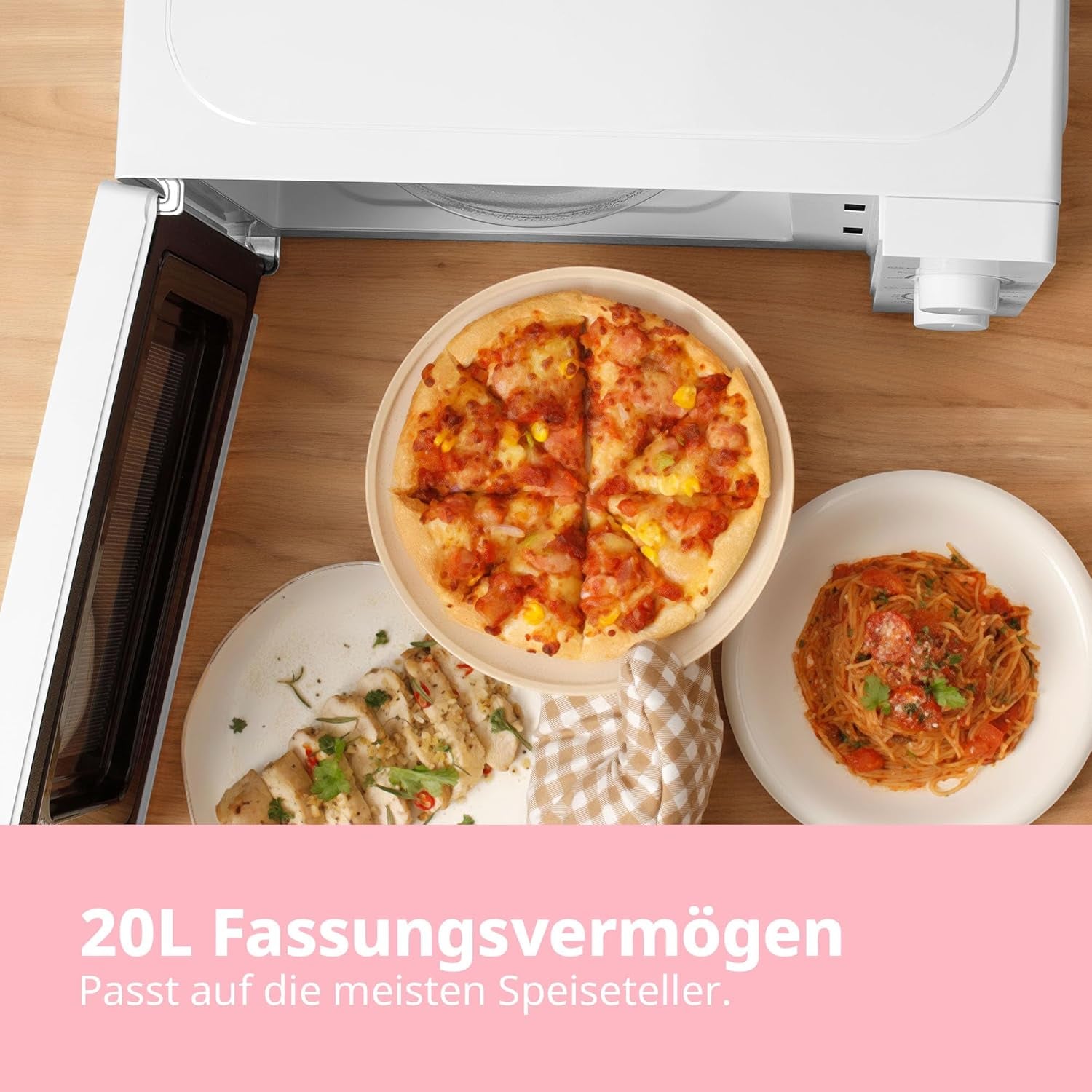 CMSN 20 Wh Micro-Ondes, 5 Niveaux De Puissance, Éclairage Intérieur, Dégivrage Facile, Easy Degivrage, Plateau Rotatif À 360 °, 20 L/700 W, Mécanique, Blanc