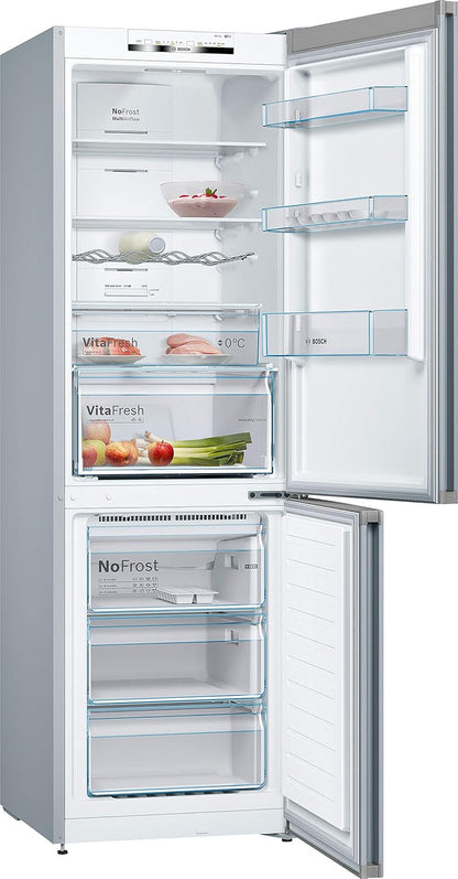 KGN36VLED Série 4 Réfrigérateur Combiné Pose-Libre - 326 L - 186 X 60 (H X L) - Inox