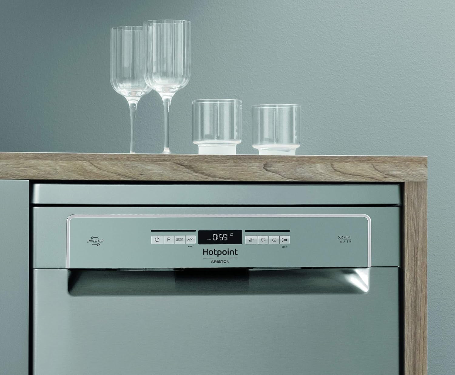 Hotpoint HFO 3O32 CW X Lave-Vaisselle 60Cm À Libre Installation, D Inox