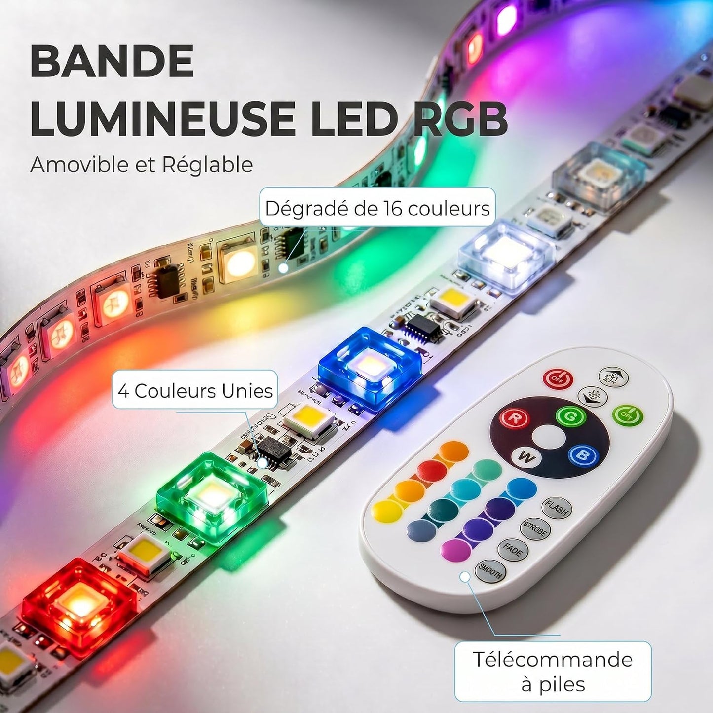 Meuble TV Suspendu 180 Cm Avec LED RGB Pour TV 75 Pouces Noir | Meuble Télé, Étagères Ouvertes, Banc TV Mural Pour Salon