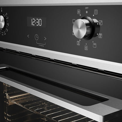 ES609321DSH Four À Encastrer, 70L, Autarcique, Four Électrique Avec 9 Fonctions Four, Triple Vitrage, Tiroir Télescopique Et Sélecteur Rotatif Escamotable, Air Chaud, Inox, Sécurité Enfant