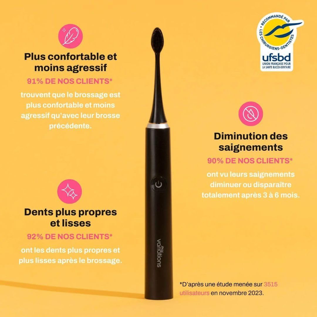 Myvariations - Brosse À Dents Électrique Sonique [5 Modes] [1 Mois Batterie]