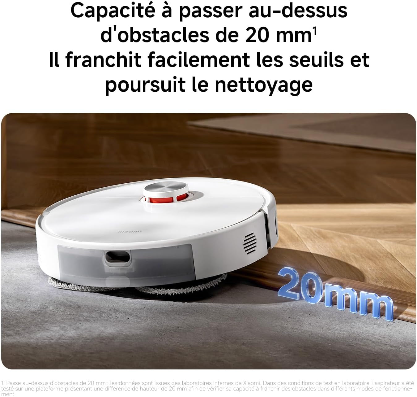 S40 Pro Aspirateur Robot, 15000Pa, Deux Bras Extensibles | Double Anti-Nœuds, Évitement D’Obstacles Grand-Angle, Détection Des Tapis, Relevage Auto Des Serpillières, Contrôle App/Voix