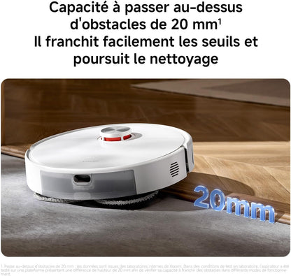 S40 Pro Aspirateur Robot, 15000Pa, Deux Bras Extensibles | Double Anti-Nœuds, Évitement D’Obstacles Grand-Angle, Détection Des Tapis, Relevage Auto Des Serpillières, Contrôle App/Voix