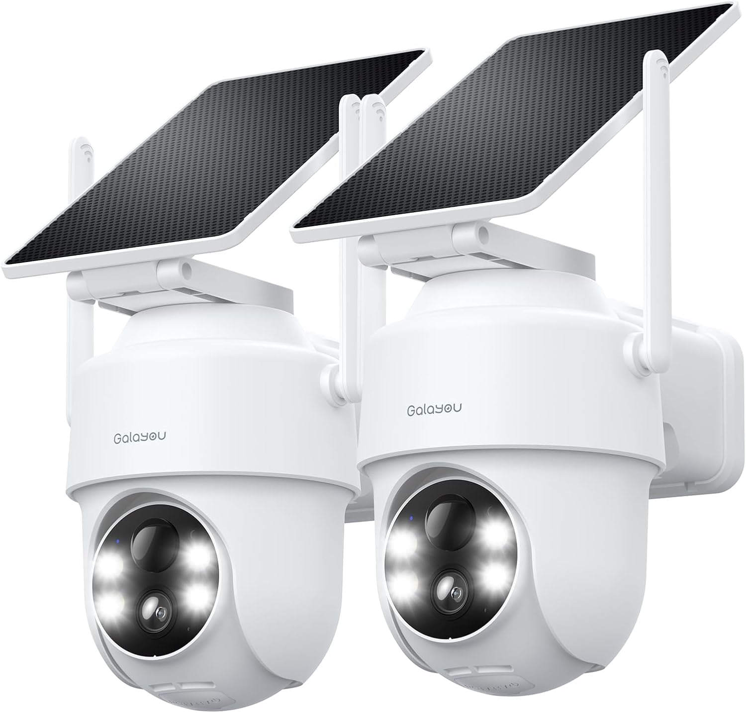 2K 3MP Camera Surveillance Wifi Exterieure Sans Fil 2,4 Ghz, R1-2P | Camera Exterieur Sans Fil Solaire, Alerte Instantanée PIR, Suivi Intelligent, Vision Nocturne, Audio Bidirectionnel, Alexa