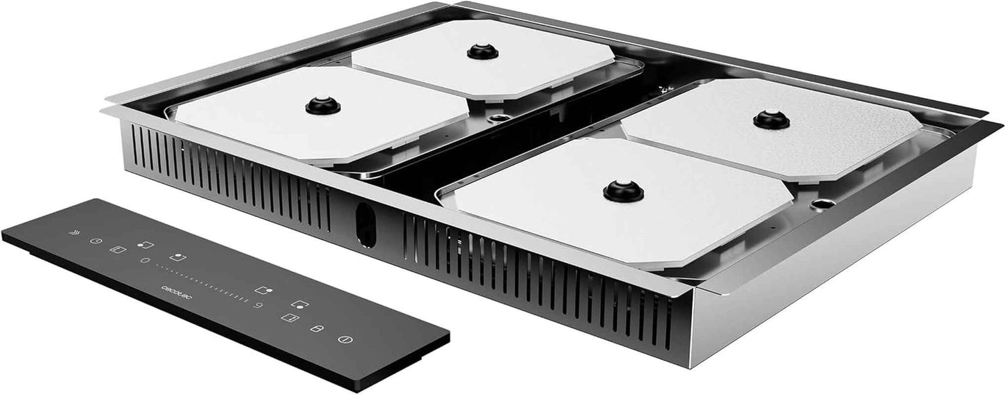 Plaques Invisibles Induction Bolero Squad I 4300 Invisible Fullflex | Puissance 7200 W, Télécommande Avec Slider, 4 Foyers Individuels Ou 2 Zones Flex, 9 Niveaux De Puissance, Fonction Booster
