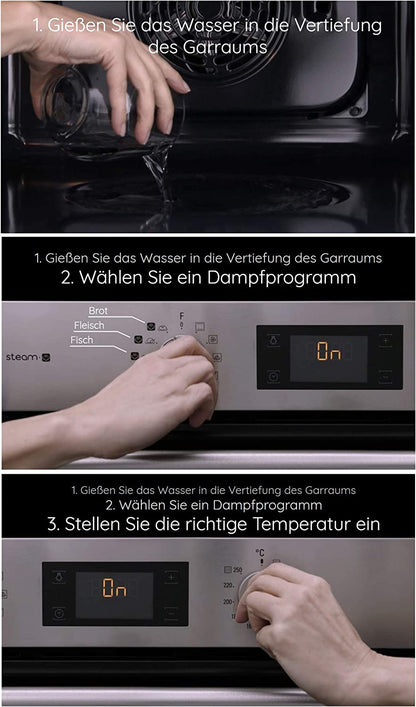 Bauknecht BAR2S K8 V2 in Four À Vapeur Avec Sortie De Four À 2 Positions/A+/71 L D'Espace De Cuisson Maxi/Air Chaud/Vapeur Douce Avec Ajout D'Humidité/Nettoyage Facile Avec Intérieur Smartclean, Acier