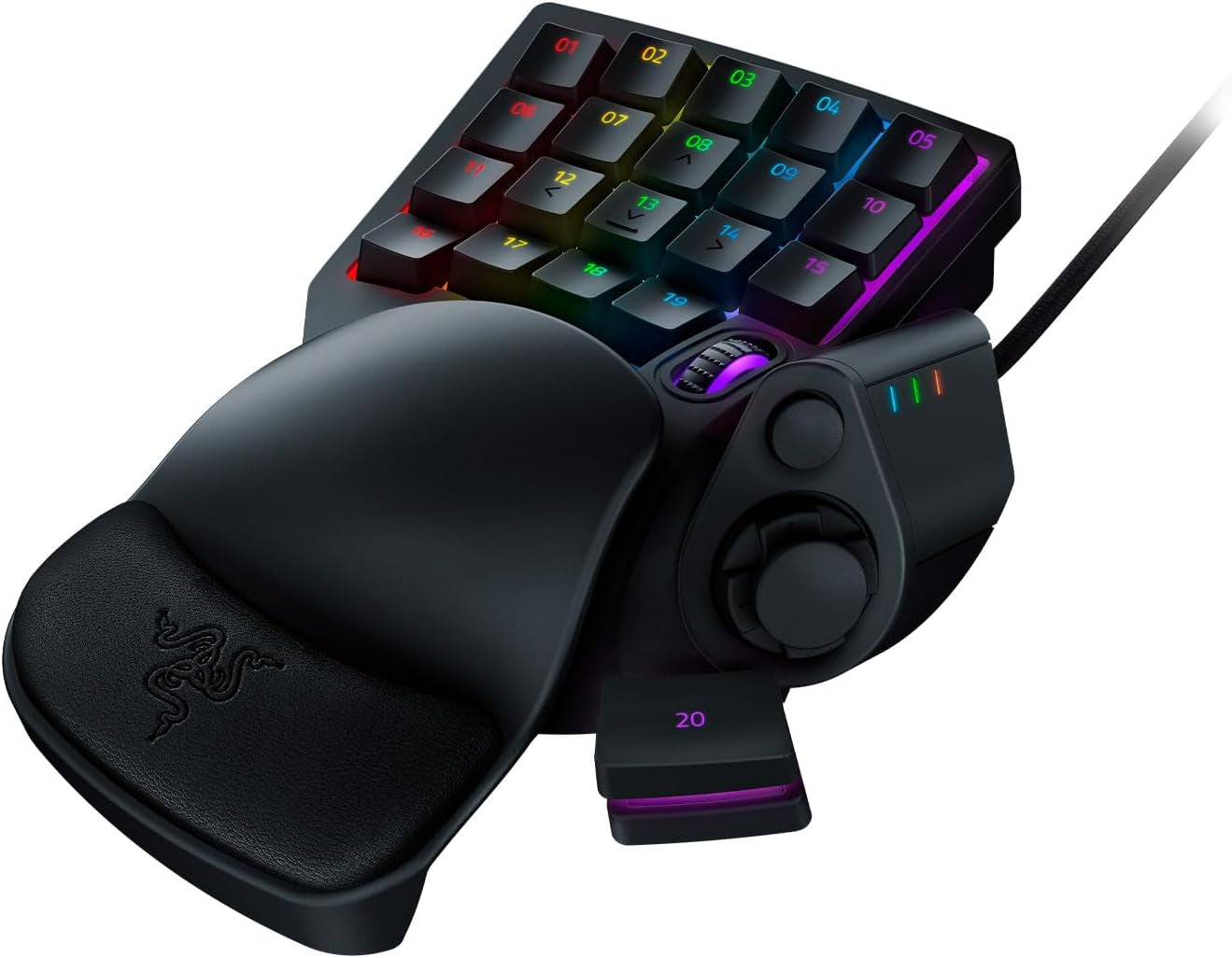Razer Tartarus V2 - Pavé Numérique Gamer (32 Touches Entièrement Programmables, Forme Ergonomique Avec Paume Détachable, Fonctionnalité Hypershift, Eclairage RGB Chroma) Noir