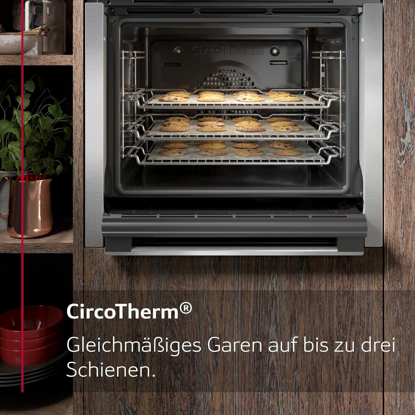 NEFF N 30 B2CCJ7HK0 Einbaubackofen, 59,5 Cm Breit, 71 L, Pyrolyse-Selbstreinigung, Mit Teleskopauszug, Mit Stoppfunktion, Circotherm, Schwarz