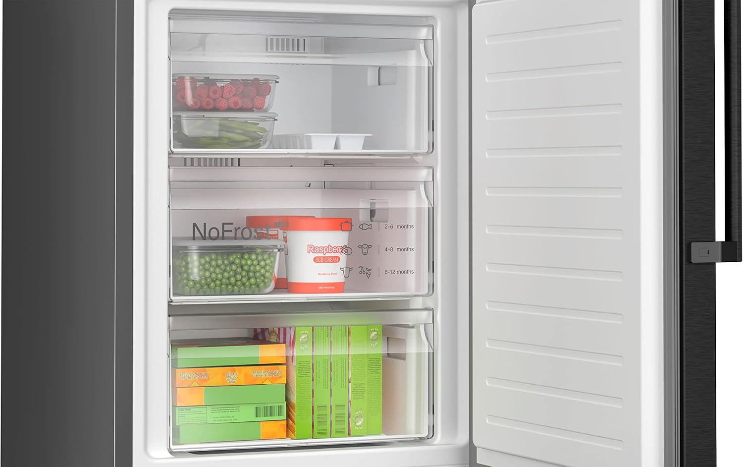 KGN39VXCT Série 4 Réfrigérateurs-Congélateurs 203 X 60 Cm 260 L + Congélateur 103 L Nofrost Ne Se Dégivre plus Longtemps, Vitafresh Éclairage LED Uniforme