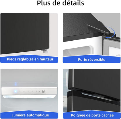 Réfrigérateur Congélateur Bas FBM260L 262L (187+75), Low Frost, Acier Inoxydable, Portes Réversibles, 39 Db, 12 Ans De Garantie Sur Le Compresseur