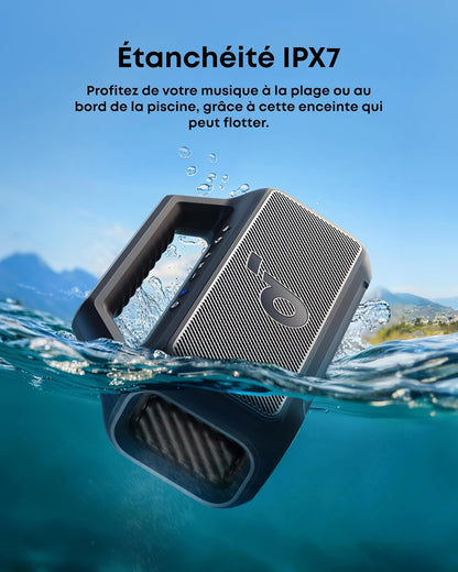 Par Anker Boom 2 Enceinte Bluetooth Puissante | Son De 80 W Avec Caisson De Basse Et Bassup 2.0, 24 H, IPX7, USB-C, Bluetooth 5.3, Enceinte Portable, Camping, Jardin, Plage