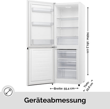 PKM Kühlschrank Kühl Gefrierkombination Weiß Hxb: 162X56Cm A+++