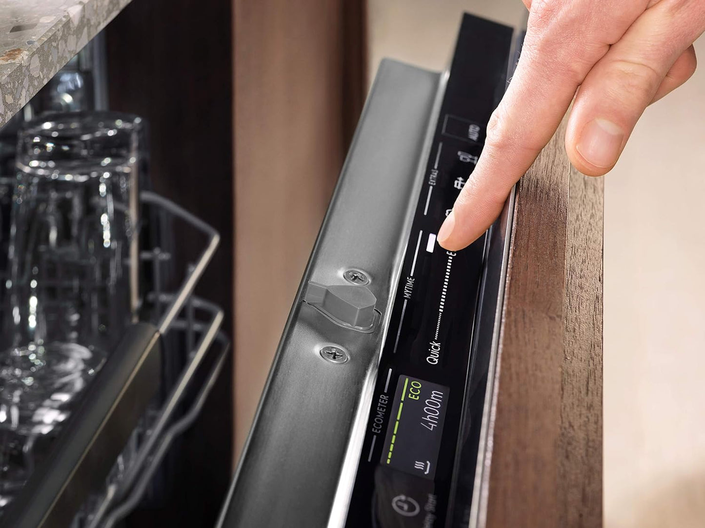 Reallife EEM69300L Lave-Vaisselle Tout Intégrable 60 Cm, Commandes Quickselect Avec Connectivité Intégrée, Technologie Extrahygiene, 15 Couverts Blanc