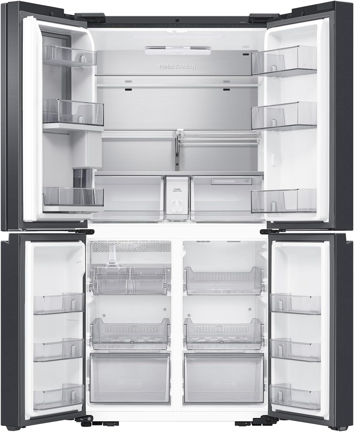 Samsung Réfrigérateur 4 Portes Family Hub AI, Avec AI Vision Inside, Wifi+Ai Energy Mode, Centre De Boissons, Dos Métallique, 636 L