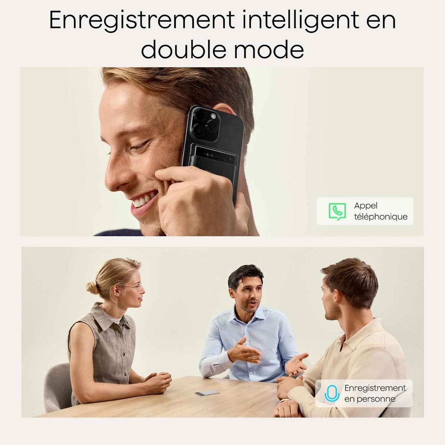 Note Pro Enregistreur Vocal IA Dictaphone Avec Transcription Argent | RéSumé IA Saisie Multimodale Jusqu’À 50H D’Enregistrement Teams ConçU Pour ConféRences RéUnions Appels ÉTui Inclus